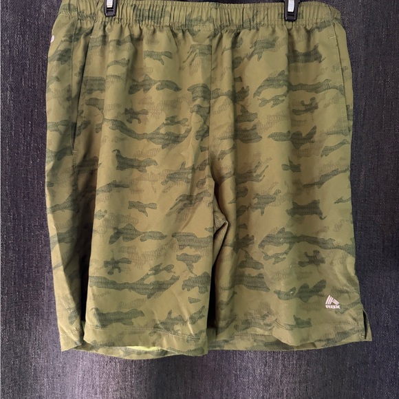 RBX Green Camo Athletic Shorts - Picture 1 of 3